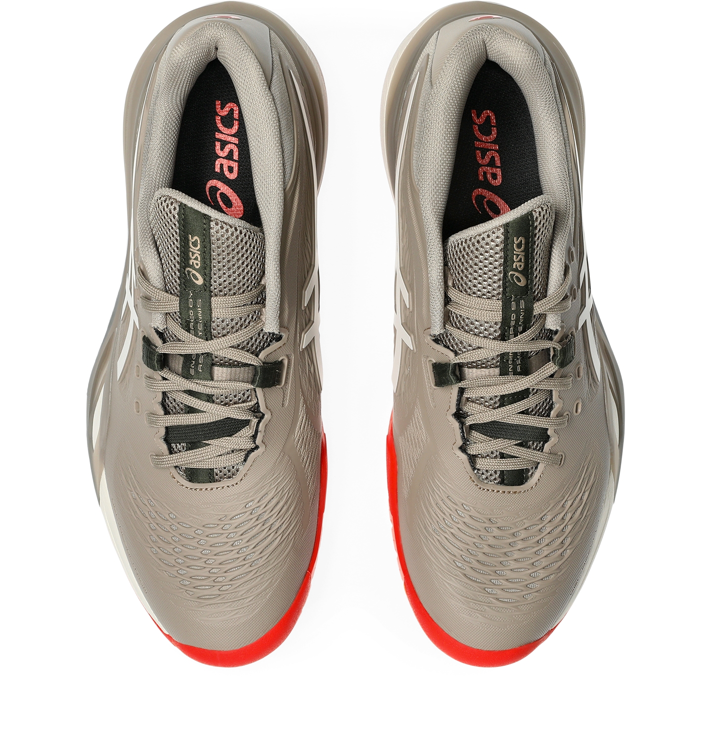 Мужские кроссовки ASICS Gel-Resolution X Wide, цвет: Серо-бежевый / Овсяный — фото 6