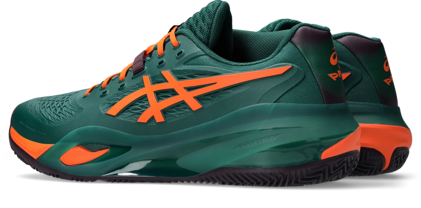 Мужские кроссовки ASICS Gel-Resolution X Padel, цвет: Зелёный / Оранжевый — фото 3