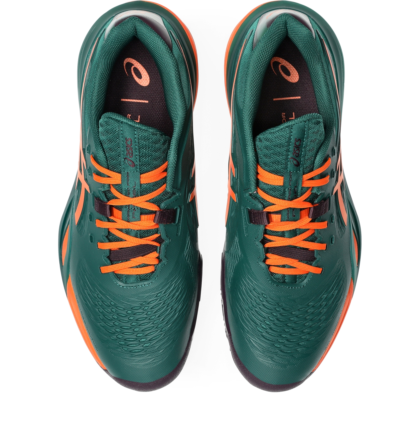 Мужские кроссовки ASICS Gel-Resolution X Padel, цвет: Зелёный / Оранжевый — фото 6