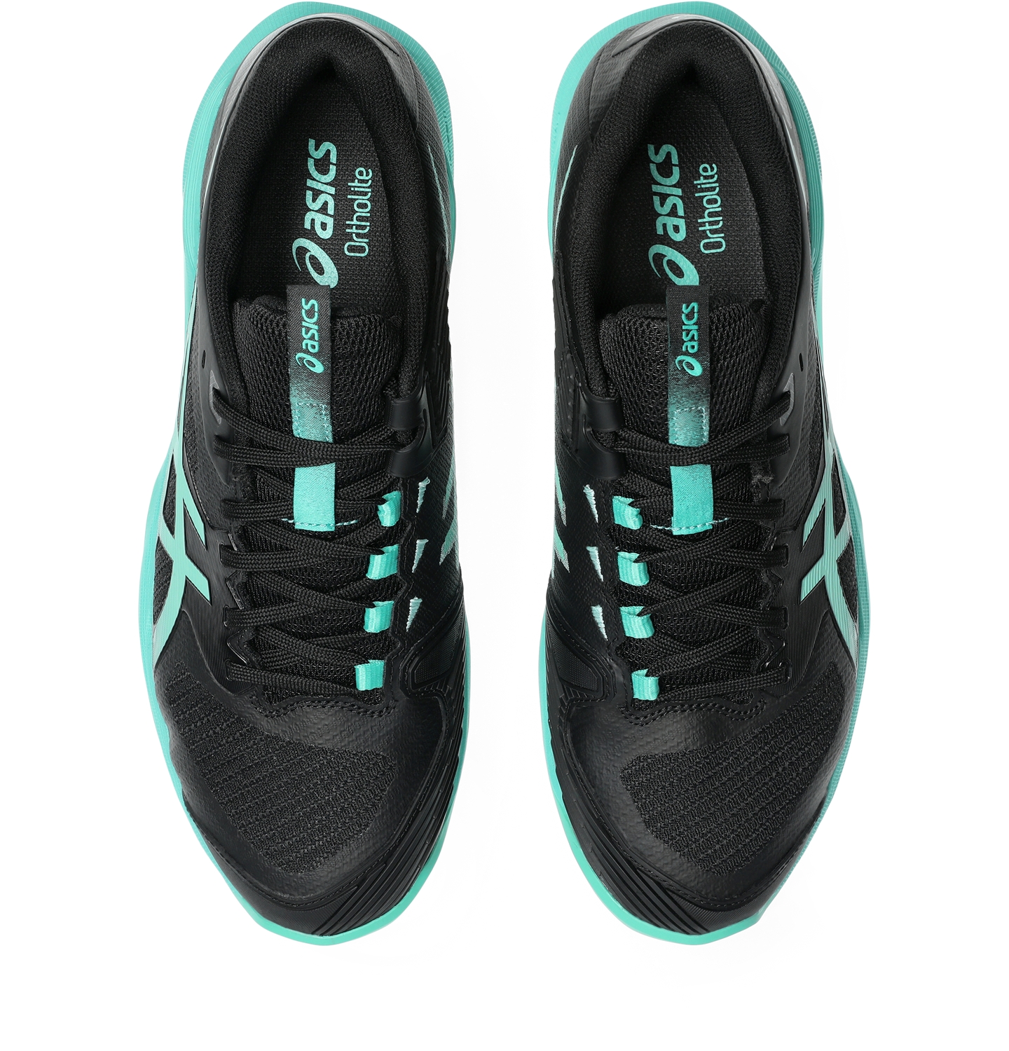 Мужские кроссовки ASICS Solution Speed FF 4 Clay, цвет: Чёрный / Зелёный — фото 6