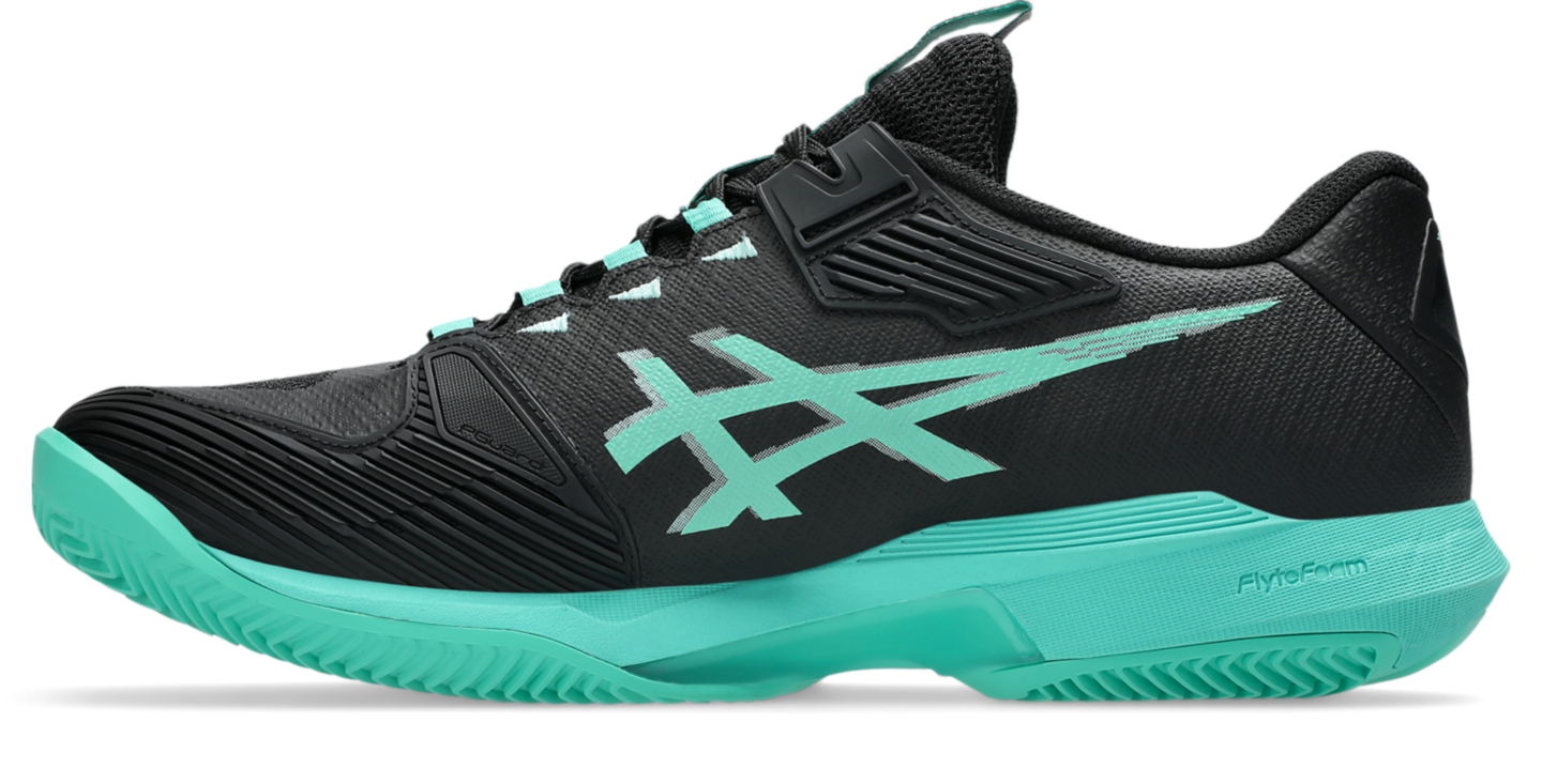 Мужские кроссовки ASICS Solution Speed FF 4 Clay, цвет: Чёрный / Зелёный — фото 4