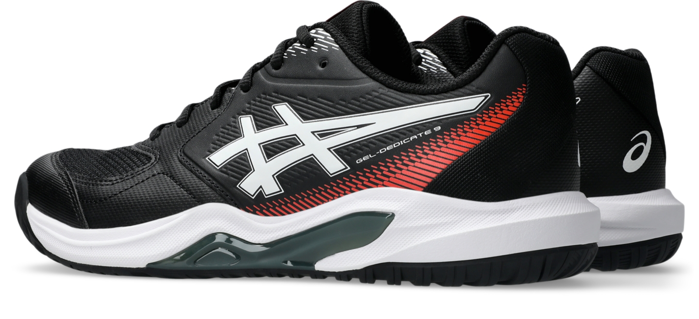 Мужские кроссовки ASICS Gel-Dedicate 9, цвет: Чёрный / Белый — фото 3