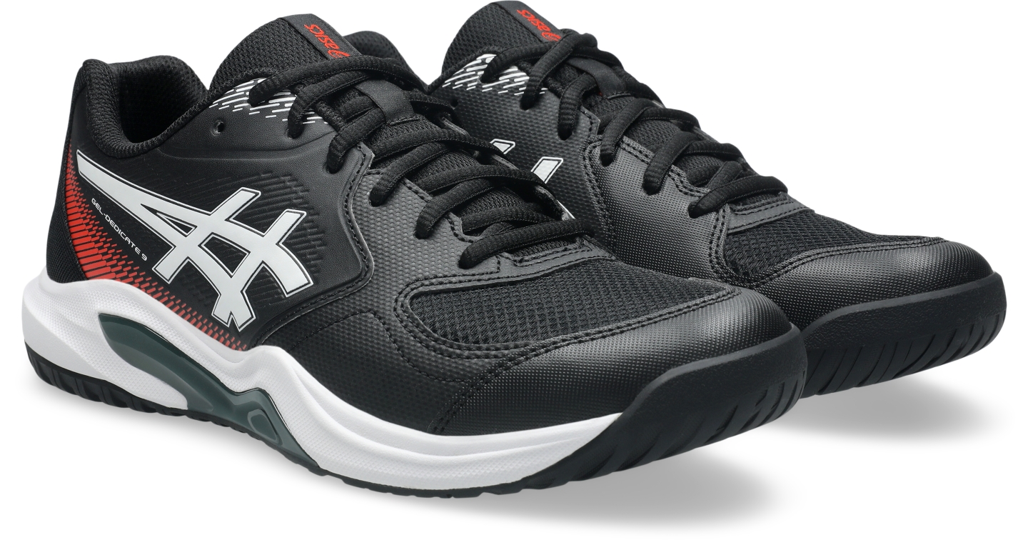 Мужские кроссовки ASICS Gel-Dedicate 9, цвет: Чёрный / Белый — фото 2