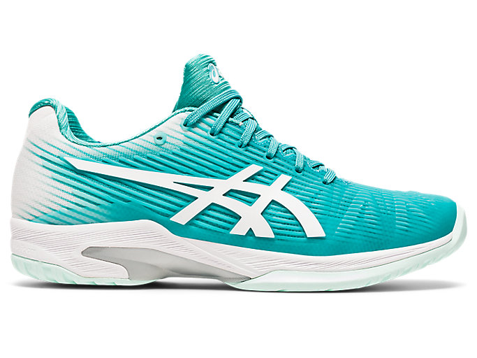 Image 1 of 7 of Women's Techno Cyan/White SOLUTION SPEED™ FF Chaussures de Tennis pour Femmes