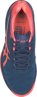 Asics women's solution speed ff 2025 tennis shoes grand shark and papaya