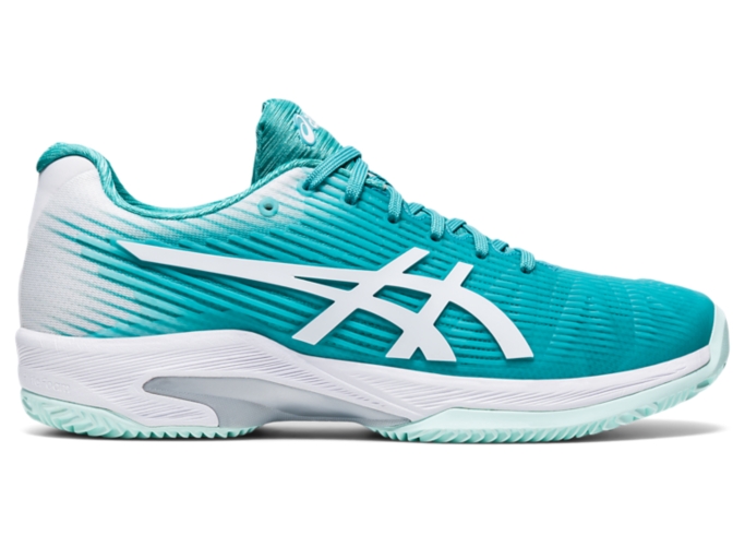 Women's SOLUTION SPEED FF Clay | Techno Cyan/White | Tennis Shoes | ASICS