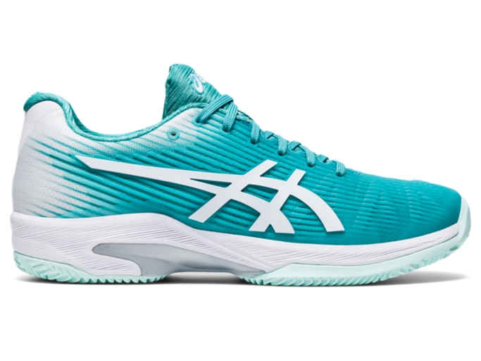 Polo asics 2025 fille cyan