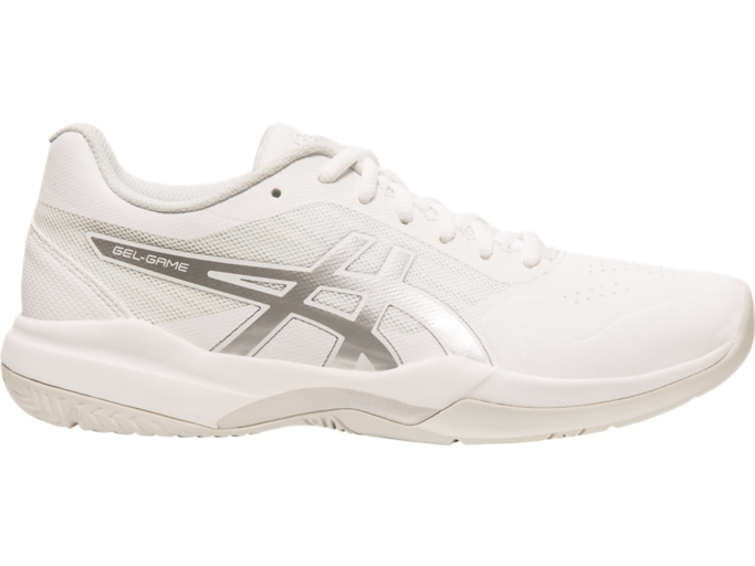 GEL GAME 7 Women White Silver Women s Netball Shoes ASICS Australia