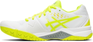 Asics women's gel-challenger 12 tennis shoes white and safety sale yellow