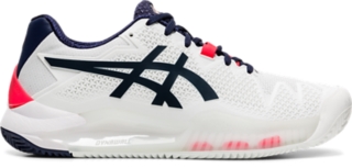 Women's GEL-RESOLUTION™ 8 CLAY | WHITE/PEACOAT | Tennis | ASICS