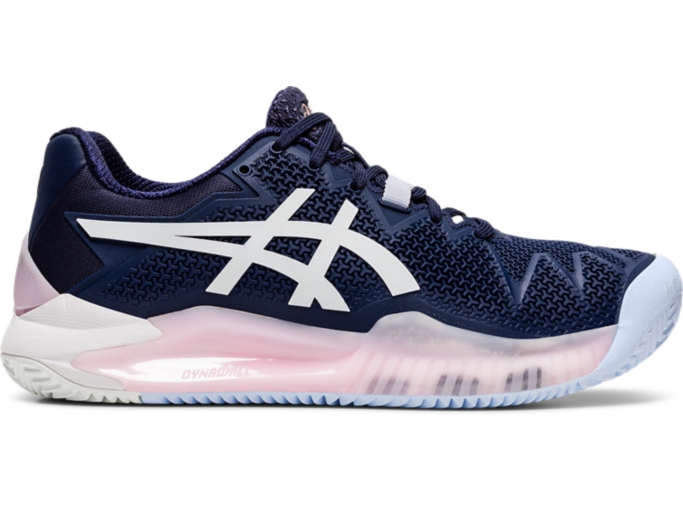 Women's GEL-RESOLUTION 8 CLAY | Peacoat/White | Tennis Shoes | ASICS