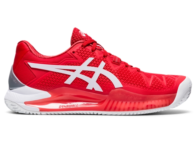 Women's GEL-RESOLUTION 8 CLAY | Fiery Red/White | Tennis Shoes | ASICS
