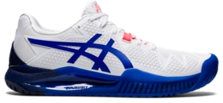 Women's GEL-Resolution 8 | White/Lapis Lazuli Blue | Tennis Shoes