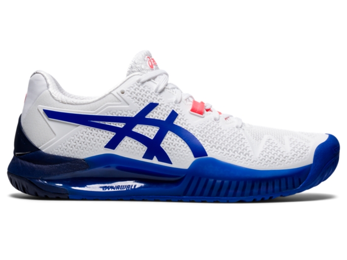 Women's GEL-Resolution 8 | White/Lapis Lazuli Blue | Tennis Shoes | ASICS