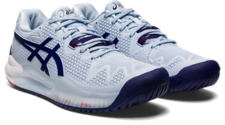 Women's GEL-Resolution 8 | Soft Sky/Dive Blue | Tennis Shoes | ASICS