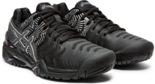 asics resolution 7 black