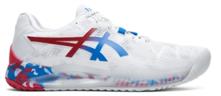 Women's GEL-RESOLUTION™ 8 L.E. | WHITE/ELECTRIC BLUE | Tennis | ASICS