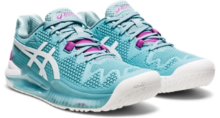 GEL-RESOLUTION 8 WIDE | Women | Smoke Blue/White | Women's