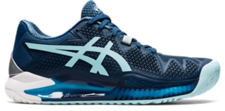 Asics Gel Resolution 8 Womens Tennis Shoes (Soft Sky-Dive Blue