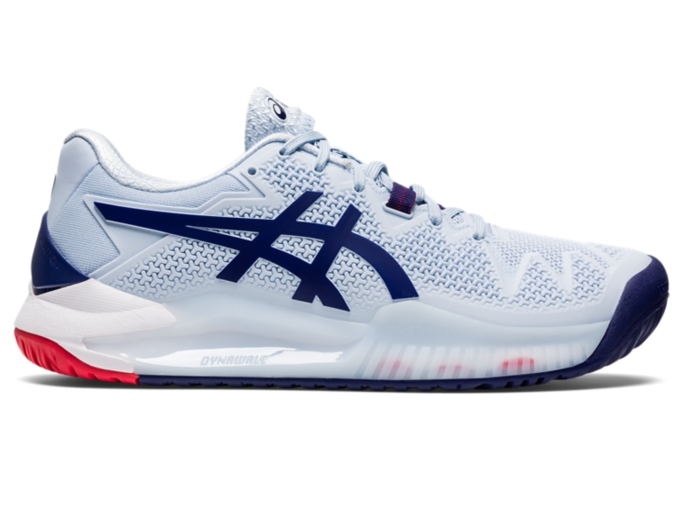 Women's GEL-RESOLUTION 8 WIDE | Soft Sky/Dive Blue | Tennis Shoes | ASICS