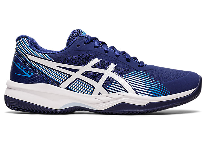 Image 1 of 7 of Women's Dive Blue/White GEL-GAME 8 CLAY/OC Women's Tennis Shoes