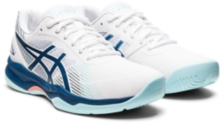 ZAPATILLAS ASICS GEL-GAME 8 CLAY/OC WHITE/SMOKE BLUE - MUJER