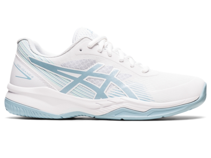 Women's GEL-GAME 8 | White/Smoke Blue | Tennis Shoes | ASICS