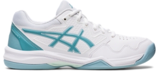 cache Escuela primaria burlarse de Women's GEL-DEDICATE™ 7 INDOOR | White/Smoke Blue | Tenis | ASICS