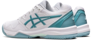 Women's GEL-DEDICATE CLAY | White/Smoke Blue | Tennis Shoes | ASICS