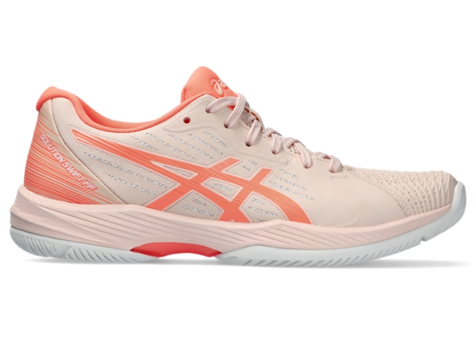 Asics women's solution speed ff tennis shoes pink glow and white sale