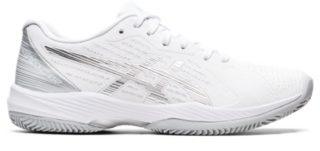 Women's SOLUTION SWIFT FF CLAY | White/Pure Silver | Tennis | ASICS ...