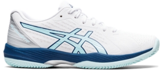 Women's SOLUTION SWIFT™ FF CLAY | White/Clear Blue | Tennis | ASICS ...