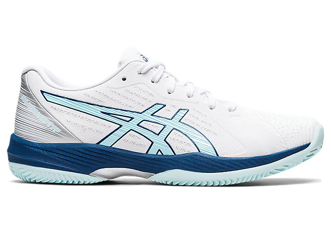 Image 1 of 7 of Kobieta White/Clear Blue SOLUTION SWIFT™ FF CLAY Women's Tennis Shoes & Trainers