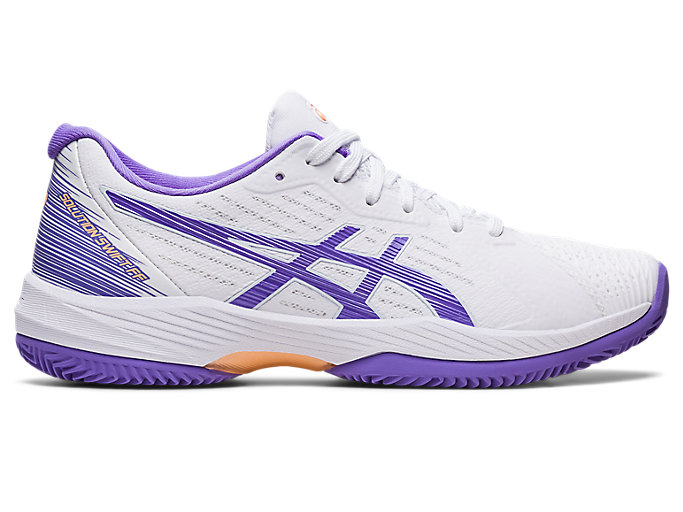 Image 1 of 7 of Women's White/Amethyst SOLUTION SWIFT FF CLAY Women's Tennis Shoes