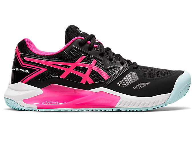 Image 1 of 7 of Women's Black/Pink Glo GEL-CHALLENGER 13 PADEL Women's Sports Shoes