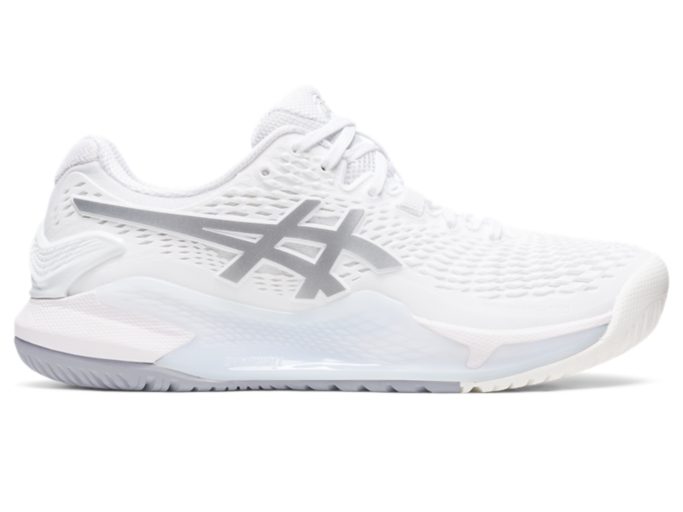 Asics men's gel-resolution 7 tennis shoes white and silver best sale