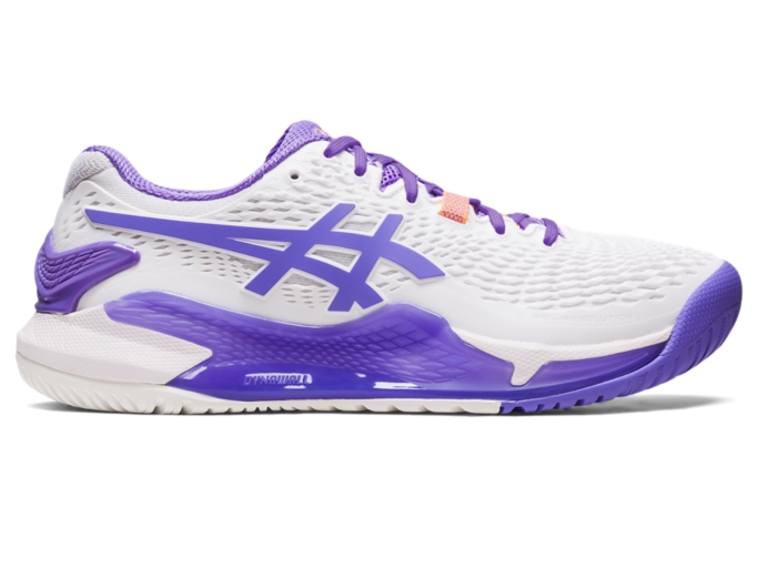 Women s GEL RESOLUTION 9 White Amethyst Tennis ASICS Outlet UK