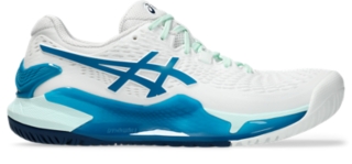 GEL RESOLUTION 9 Women White Teal Blue Tennisschoenen voor dames ASICS BE