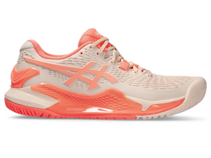 GEL RESOLUTION 9 Women Pearl Pink Sun Coral Women s Tennis Shoes ASICS PL