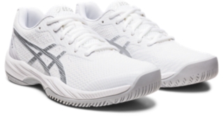 Asics Gel Resolution 9 Women's Tennis Shoe (White/Pure Silver) 