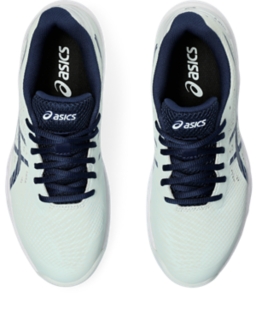 ASICS Juniors` Gel-Resolution 9 Tennis Shoes Pale Mint and Blue Expanse