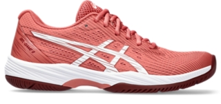 ASICS Women`s Gel-Resolution 9 Tennis Shoes Light Garnet and White