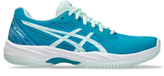 GEL GAME 9 CLAY OC Women Teal Blue White Women s Tennis Shoes ASICS UK