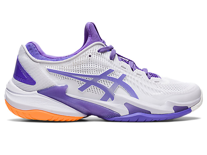 Image 1 of 7 of Women's White/Amethyst COURT FF 3 Women's Tennis Shoes