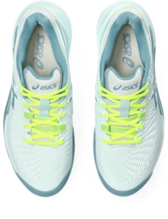 GEL RESOLUTION 9 CLAY Women Soothing Sea Gris Blue Damen Tennisschuhe ASICS Outlet DE