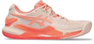 GEL RESOLUTION 9 CLAY Women Pearl Pink Sun Coral Damen Tennisschuhe ASICS DE