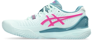 Women's GEL-RESOLUTION 9 PADEL, Soothing Sea/Hot Pink