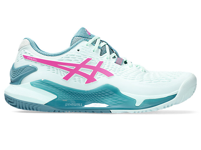 Image 1 of 7 of Donna Soothing Sea/Hot Pink GEL-RESOLUTION 9 PADEL Scarpe Padel da Donna & Trainers