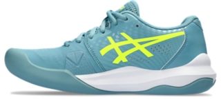 GEL CHALLENGER 14 INDOOR Women Gris Blue Safety Yellow Damen Tennisschuhe ASICS Outlet DE