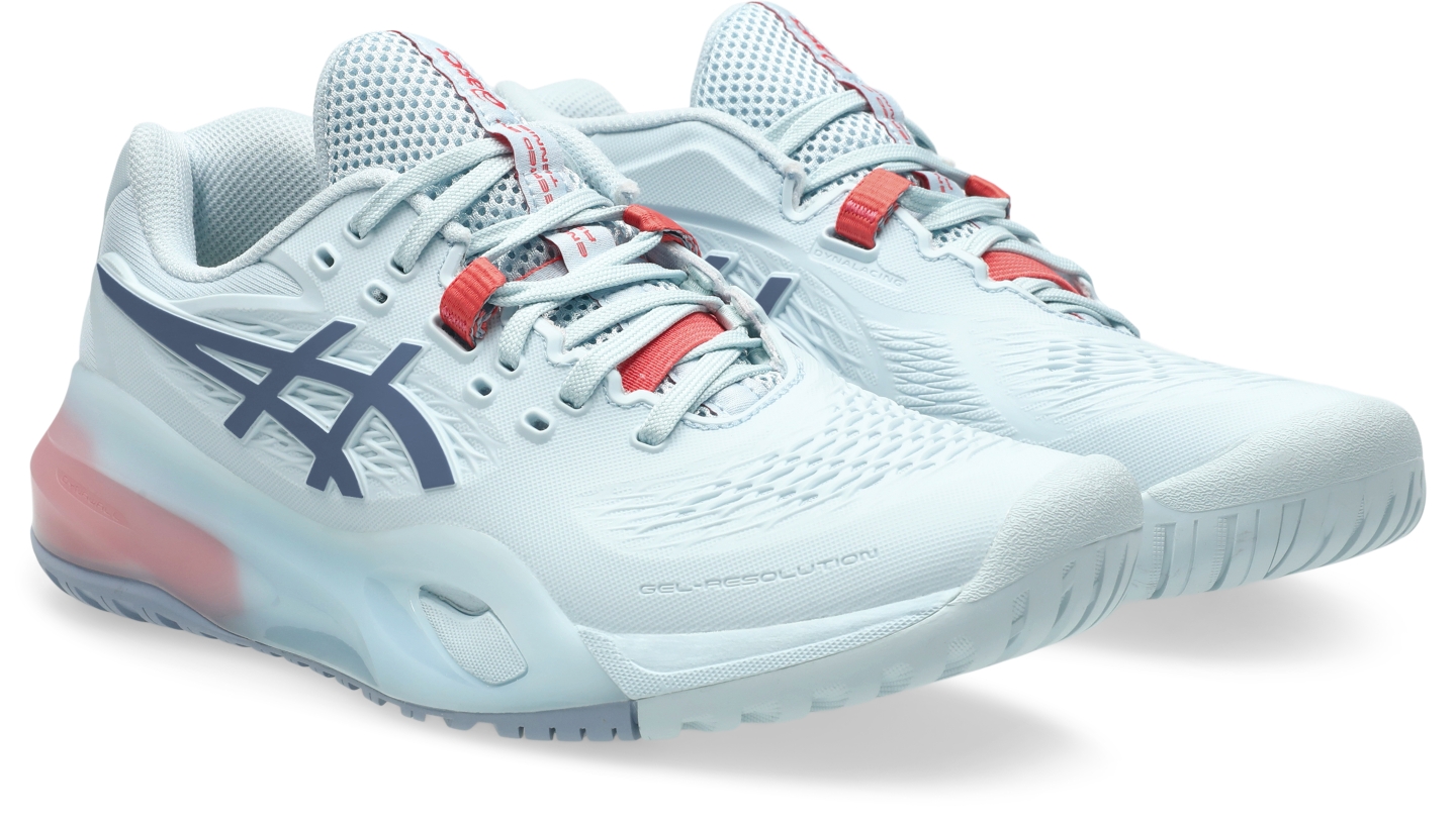 Женские кроссовки ASICS Gel-Resolution X Wide, цвет: Небесно-голубой / Серый синий — фото 2